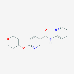 molecular formula C16H17N3O3 B2415995 N-(pyridin-2-yl)-6-((tetrahydro-2H-pyran-4-yl)oxy)nicotinamide CAS No. 2034239-61-5