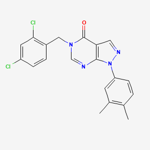 molecular formula C20H16Cl2N4O B2415996 5-(2,4-dichlorobenzyl)-1-(3,4-dimethylphenyl)-1H-pyrazolo[3,4-d]pyrimidin-4(5H)-one CAS No. 863447-47-6
