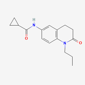 molecular formula C16H20N2O2 B2415997 N-(2-oxo-1-propyl-1,2,3,4-tetrahydroquinolin-6-yl)cyclopropanecarboxamide CAS No. 941910-39-0