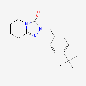 molecular formula C17H23N3O B2416002 2-[(4-Tert-butylphenyl)methyl]-5,6,7,8-tetrahydro-[1,2,4]triazolo[4,3-a]pyridin-3-one CAS No. 2415562-54-6