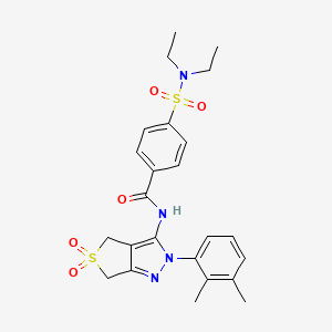 4-(diethylsulfamoyl)-N-[2-(2,3-dimethylphenyl)-5,5-dioxo-4,6-dihydrothieno[3,4-c]pyrazol-3-yl]benzamide