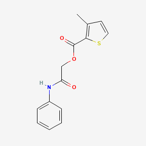 molecular formula C14H13NO3S B2416041 2-Oxo-2-(phenylamino)ethyl 3-methylthiophene-2-carboxylate CAS No. 380567-83-9