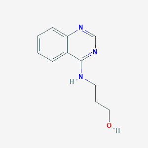 molecular formula C11H13N3O B2416043 3-[(喹唑啉-4-基)氨基]丙醇 CAS No. 446829-17-0