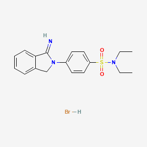 molecular formula C18H22BrN3O2S B2416046 N,N-diethyl-4-(1-imino-1,3-dihydro-2H-isoindol-2-yl)benzenesulfonamide hydrobromide CAS No. 1049776-97-7