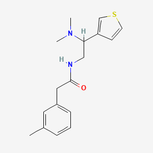 molecular formula C17H22N2OS B2416060 N-(2-(dimethylamino)-2-(thiophen-3-yl)ethyl)-2-(m-tolyl)acetamide CAS No. 946271-32-5