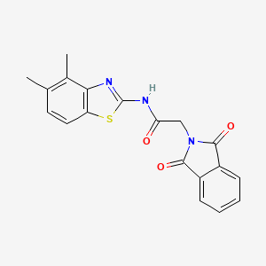 molecular formula C19H15N3O3S B2416061 N-(4,5-dimethylbenzo[d]thiazol-2-yl)-2-(1,3-dioxoisoindolin-2-yl)acetamide CAS No. 888409-66-3