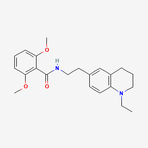 molecular formula C22H28N2O3 B2416076 N-(2-(1-ethyl-1,2,3,4-tetrahydroquinolin-6-yl)ethyl)-2,6-dimethoxybenzamide CAS No. 955528-38-8