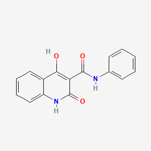 molecular formula C16H12N2O3 B2416080 4-Hydroxy-2-oxo-n-phenyl-1,2-dihydroquinoline-3-carboxamide CAS No. 16798-54-2