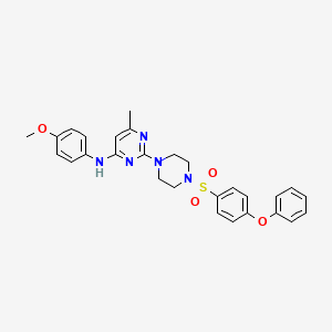 N-(4-methoxyphenyl)-6-methyl-2-(4-((4-phenoxyphenyl)sulfonyl)piperazin-1-yl)pyrimidin-4-amine