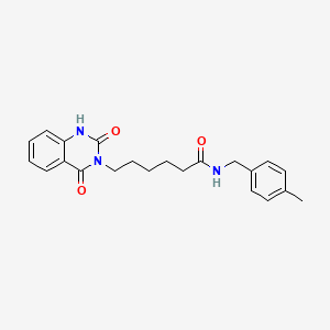 6-(2,4-dioxo-1H-quinazolin-3-yl)-N-[(4-methylphenyl)methyl]hexanamide
