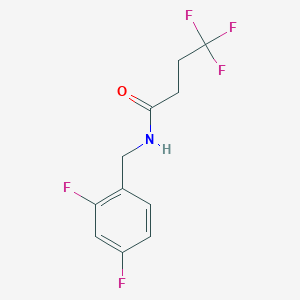 molecular formula C11H10F5NO B2416163 N-[(2,4-Difluorophenyl)methyl]-4,4,4-trifluorobutanamide CAS No. 2329234-65-1