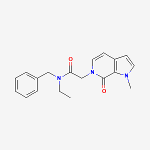 molecular formula C19H21N3O2 B2416165 N-benzyl-N-ethyl-2-{1-methyl-7-oxo-1H,6H,7H-pyrrolo[2,3-c]pyridin-6-yl}acetamide CAS No. 1340737-98-5