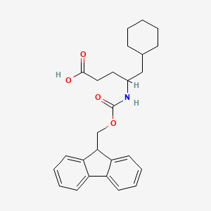 5-cyclohexyl-4-({[(9H-fluoren-9-yl)methoxy]carbonyl}amino)pentanoic acid