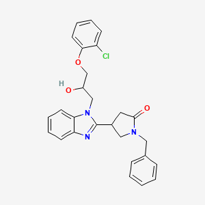 1-benzyl-4-{1-[3-(2-chlorophenoxy)-2-hydroxypropyl]-1H-benzimidazol-2-yl}pyrrolidin-2-one