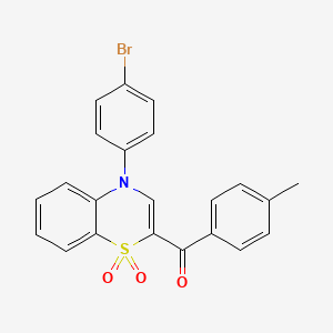 [4-(4-bromophenyl)-1,1-dioxido-4H-1,4-benzothiazin-2-yl](4-methylphenyl)methanone