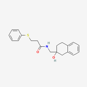 N-((2-hydroxy-1,2,3,4-tetrahydronaphthalen-2-yl)methyl)-3-(phenylthio)propanamide