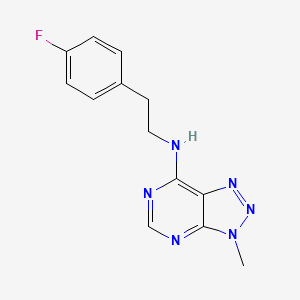 molecular formula C13H13FN6 B2416281 N-(4-fluorophenethyl)-3-methyl-3H-[1,2,3]triazolo[4,5-d]pyrimidin-7-amine CAS No. 946252-89-7