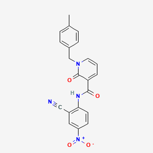 molecular formula C21H16N4O4 B2416324 N-(2-cyano-4-nitrophenyl)-1-[(4-methylphenyl)methyl]-2-oxo-1,2-dihydropyridine-3-carboxamide CAS No. 933205-90-4
