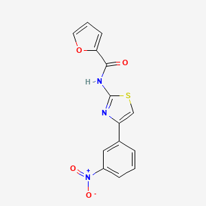 molecular formula C14H9N3O4S B2416465 N-[4-(3-nitrophenyl)-1,3-thiazol-2-yl]furan-2-carboxamide CAS No. 313404-12-5