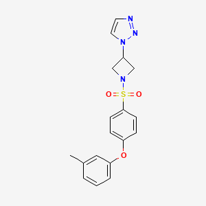 1-(1-((4-(m-tolyloxy)phenyl)sulfonyl)azetidin-3-yl)-1H-1,2,3-triazole