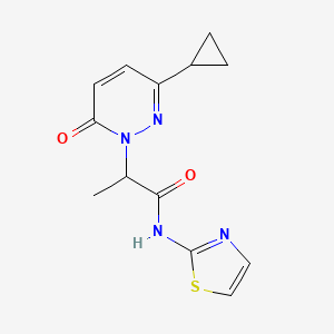 2-(3-cyclopropyl-6-oxopyridazin-1(6H)-yl)-N-(thiazol-2-yl)propanamide