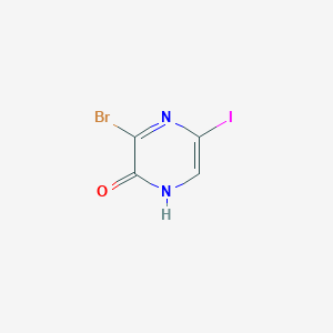 3-Bromo-5-iodo-1H-pyrazin-2-one