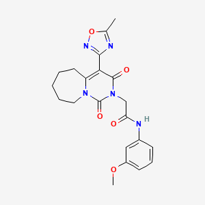 N-(3-methoxyphenyl)-2-[4-(5-methyl-1,2,4-oxadiazol-3-yl)-1,3-dioxo-3,5,6,7,8,9-hexahydropyrimido[1,6-a]azepin-2(1H)-yl]acetamide