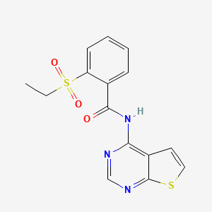 2-(ethylsulfonyl)-N-(thieno[2,3-d]pyrimidin-4-yl)benzamide