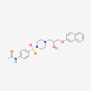 N-[4-({4-[2-hydroxy-3-(2-naphthyloxy)propyl]-1-piperazinyl}sulfonyl)phenyl]acetamide