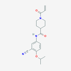 N-(3-Cyano-4-propan-2-yloxyphenyl)-1-prop-2-enoylpiperidine-4-carboxamide