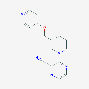 3-[3-(Pyridin-4-yloxymethyl)piperidin-1-yl]pyrazine-2-carbonitrile