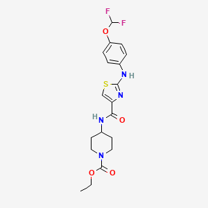 Ethyl 4-(2-((4-(difluoromethoxy)phenyl)amino)thiazole-4-carboxamido)piperidine-1-carboxylate