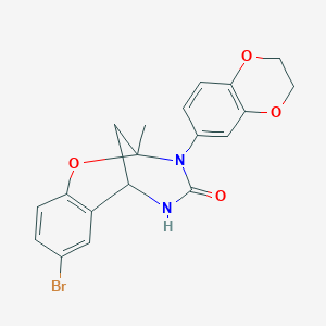 8-bromo-3-(2,3-dihydro-1,4-benzodioxin-6-yl)-2-methyl-2,3,5,6-tetrahydro-4H-2,6-methano-1,3,5-benzoxadiazocin-4-one