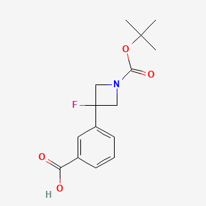 3-(1-(tert-Butoxycarbonyl)-3-fluoroazetidin-3-yl)benzoic acid