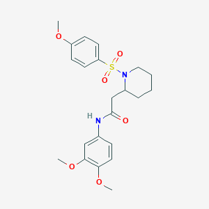N-(3,4-dimethoxyphenyl)-2-(1-((4-methoxyphenyl)sulfonyl)piperidin-2-yl)acetamide