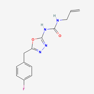 1-Allyl-3-(5-(4-fluorobenzyl)-1,3,4-oxadiazol-2-yl)urea