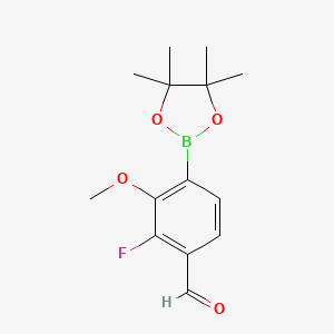 2-Fluoro-3-methoxy-4-(tetramethyl-1,3,2-dioxaborolan-2-yl)benzaldehyde