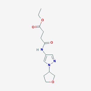 ethyl 4-oxo-4-((1-(tetrahydrofuran-3-yl)-1H-pyrazol-4-yl)amino)butanoate