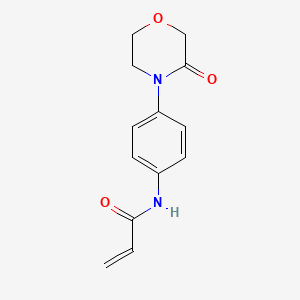 molecular formula C13H14N2O3 B2416630 N-[4-(3-Oxomorpholin-4-yl)phenyl]prop-2-enamide CAS No. 2396580-54-2