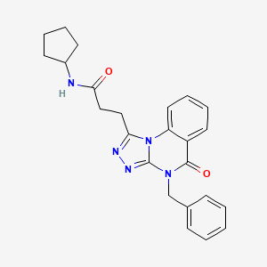 3-(4-benzyl-5-oxo-4,5-dihydro[1,2,4]triazolo[4,3-a]quinazolin-1-yl)-N-cyclopentylpropanamide