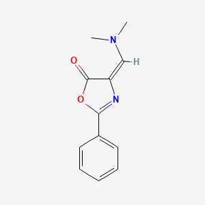 molecular formula C12H12N2O2 B2416681 4-[(dimethylamino)methylene]-2-phenyl-1,3-oxazol-5(4H)-one CAS No. 51254-00-3