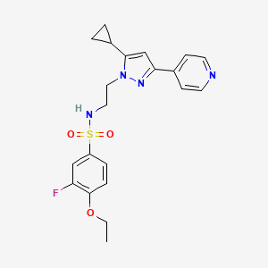 N-(2-(5-cyclopropyl-3-(pyridin-4-yl)-1H-pyrazol-1-yl)ethyl)-4-ethoxy-3-fluorobenzenesulfonamide