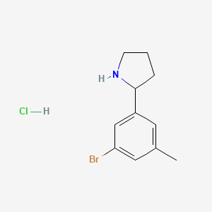 B2416687 2-(3-Bromo-5-methylphenyl)pyrrolidine;hydrochloride CAS No. 2243513-42-8