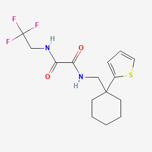 N1-((1-(thiophen-2-yl)cyclohexyl)methyl)-N2-(2,2,2-trifluoroethyl)oxalamide