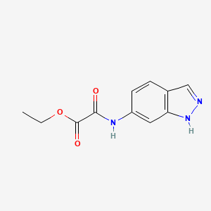 molecular formula C11H11N3O3 B2416775 ethyl 2-((1H-indazol-6-yl)amino)-2-oxoacetate CAS No. 1251542-68-3
