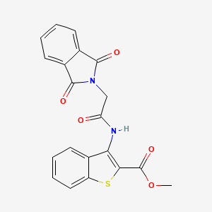molecular formula C20H14N2O5S B2416801 Methyl 3-(2-(1,3-dioxoisoindolin-2-yl)acetamido)benzo[b]thiophene-2-carboxylate CAS No. 477490-49-6