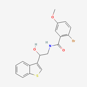 molecular formula C18H16BrNO3S B2416837 N-[2-(1-benzothiophen-3-yl)-2-hydroxyethyl]-2-bromo-5-methoxybenzamide CAS No. 2034256-75-0