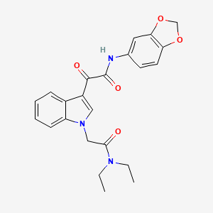 B2416850 N-(1,3-benzodioxol-5-yl)-2-[1-[2-(diethylamino)-2-oxoethyl]indol-3-yl]-2-oxoacetamide CAS No. 893983-44-3