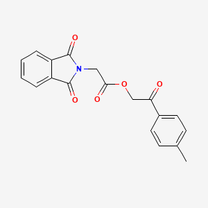 molecular formula C19H15NO5 B2416863 2-Oxo-2-(p-tolyl)ethyl 2-(1,3-dioxoisoindolin-2-yl)acetate CAS No. 348125-11-1