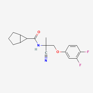 molecular formula C17H18F2N2O2 B2416871 N-[1-cyano-2-(3,4-difluorophenoxy)-1-methylethyl]bicyclo[3.1.0]hexane-6-carboxamide CAS No. 1797640-35-7